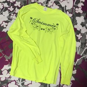 Neon Yellow Long-Sleeve Cotton T-Shirt
